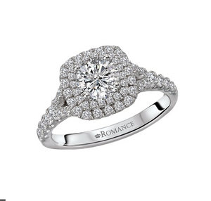 Romance Round Diamond Halo Ring